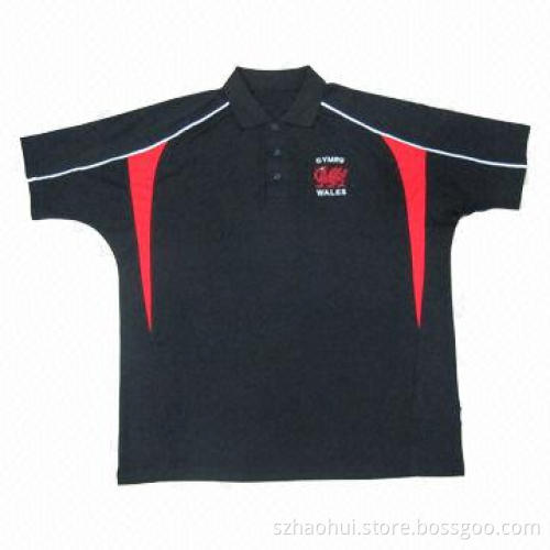 100% Polyester Sports Polo Shirt, 160-200gsm Weights, Measures XS-3XL
